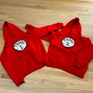 Thing 1 and Thing 2 universal studios hoodies.